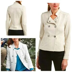 CAbi Charlie Military Style Lightweight Jacket In Heather Oatmeal